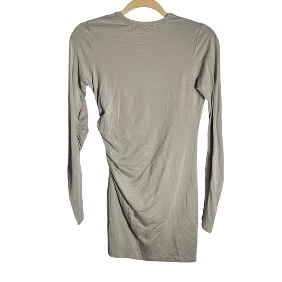 Electric & Rose Long Sleeve Gray Dress, Small - Picture 2 of 6